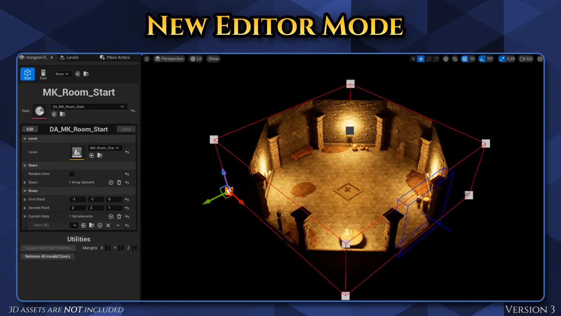 New editor mode to easily setup and edit rooms